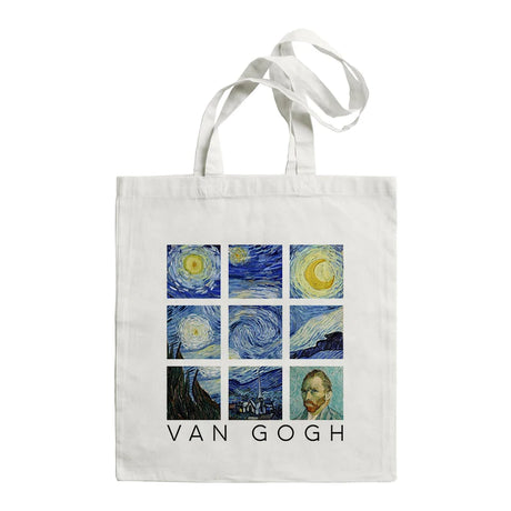 Van Gogh Painting Women Canvas Shoulder Bag High Capacity Tote Bag Aesthetics Shopping Bags Cotton Handbags Books Bag For Girls