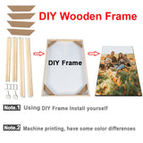 Custom Print Your Photo Poster with DIY Wooden Frame Canvas Painting HD Prints Wall Art Decor Pet Kids Family Landscape Picture