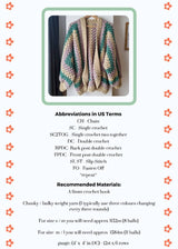Granny Hexagon Cardigan Pattern PDF | Oversized Crochet Guide