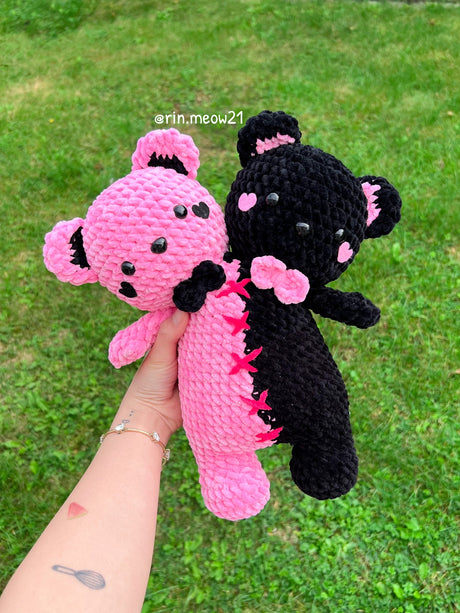 Two-Headed Plushie Crochet Pattern | Bunny & Bear PDF