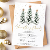 Christmas Party Invitation | Corjl Editable Template | Work Holiday Invite