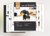 Crochet Dachshund Dog Pattern PDF | Yumi in a Sweater