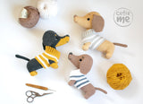 Crochet Dachshund Dog Pattern PDF | Yumi in a Sweater