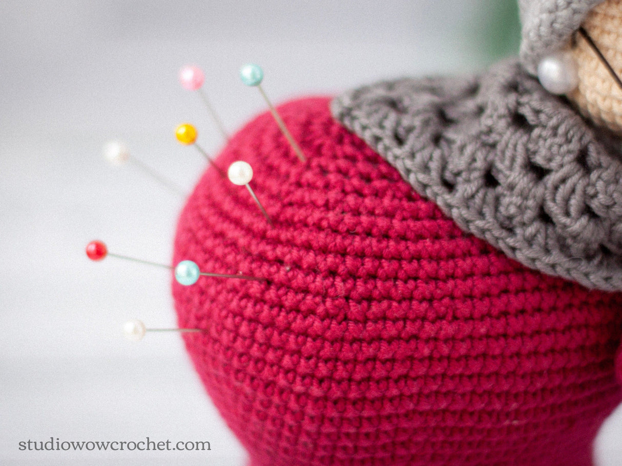 Grandma Pin Cushion Crochet Pattern PDF | Amigurumi Doll