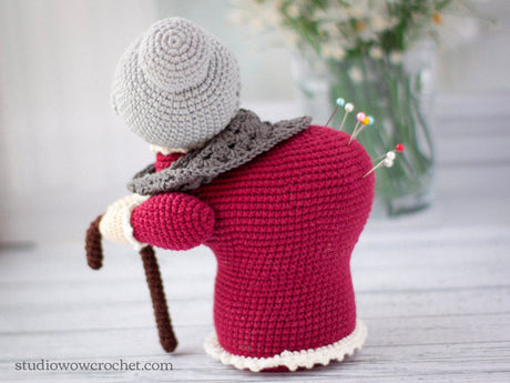 Grandma Pin Cushion Crochet Pattern PDF | Amigurumi Doll