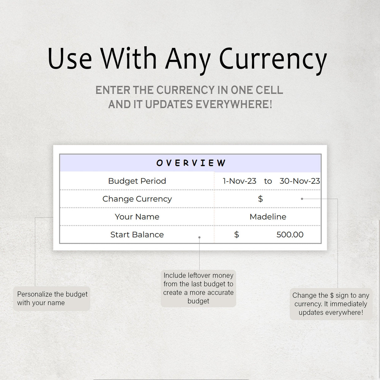 Budget Planner Google Sheets | Monthly & Paycheck Excel Template