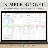 Budget Planner Google Sheets | Monthly Budget Spreadsheet | Beginner Template