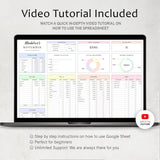 Budget Planner Google Sheets | Monthly Budget Spreadsheet | Beginner Template