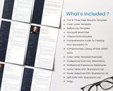 Professional CV Template | Modern Microsoft Word Resume | Digital Download
