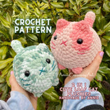Loaf Cat Crochet Pattern PDF | 2-in-1 Low Sew Plushie Guide