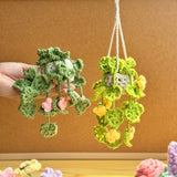 Car Hanging Plant Crochet Pattern | Rearview Mirror Succulent