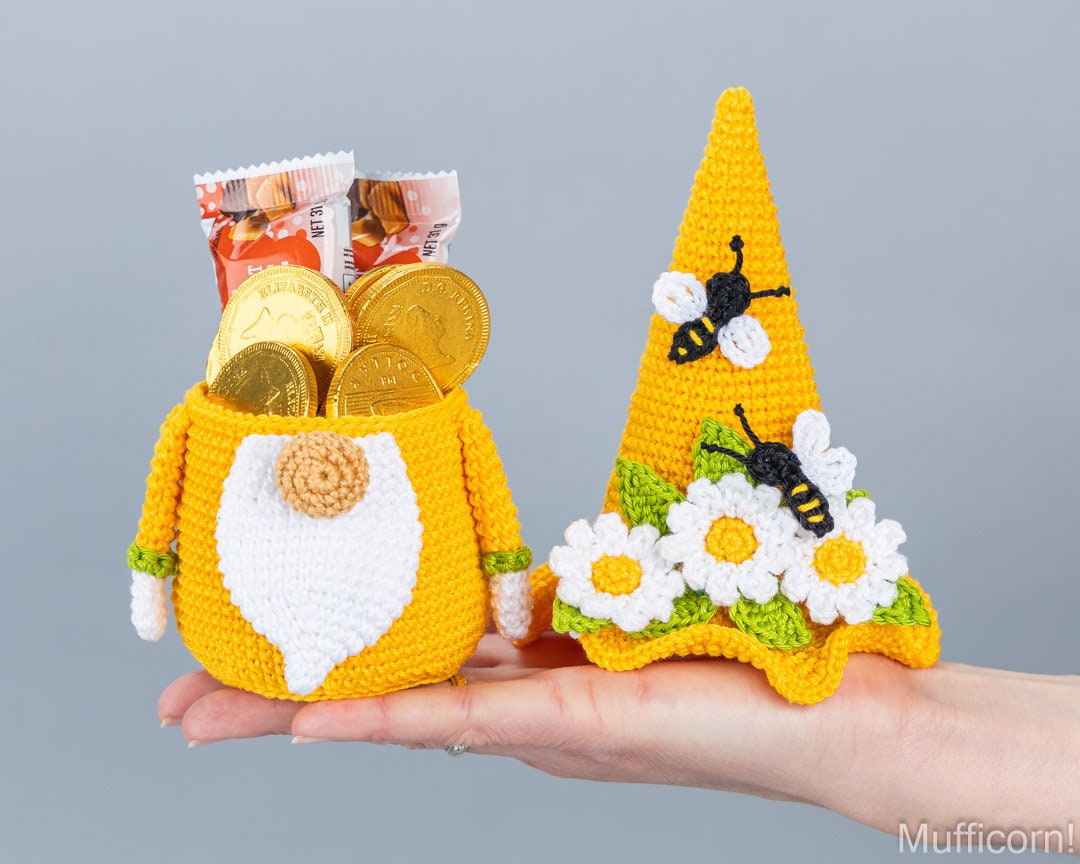 Digital PDF 3-in-1 Flower Gnome & Bee Crochet Pattern Bundle