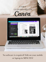 Wedding Newspaper Program | Folded Canva Template | Digital Ceremony Schedule