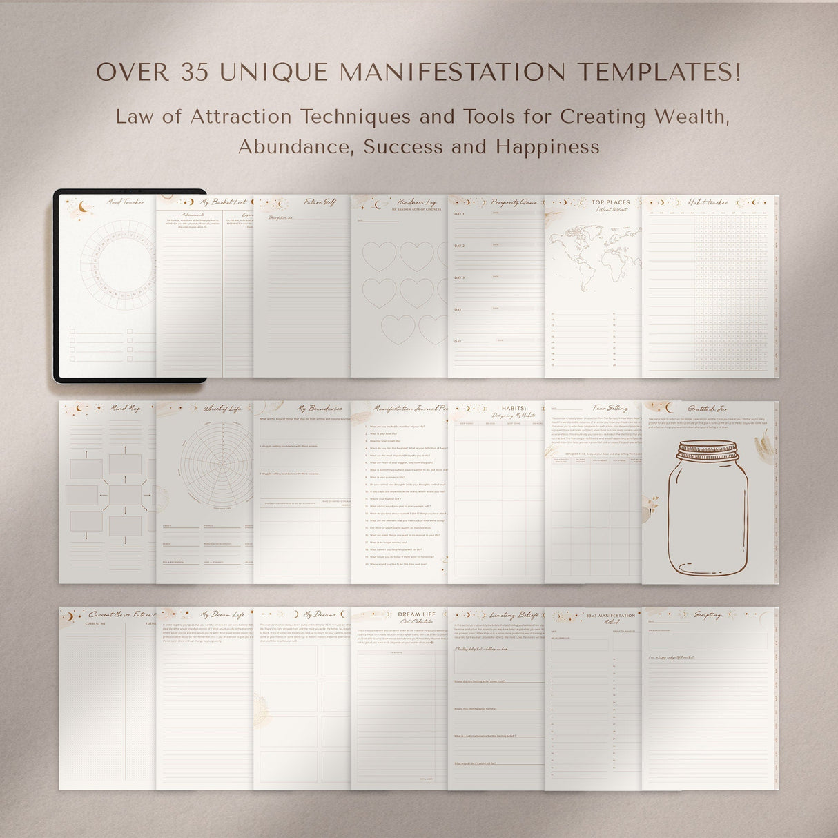 Manifestation Journal Law of Attraction | 456 Page GoodNotes PDF