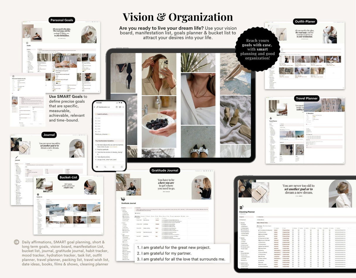 Notion 2026 Life & Business Planner | All-In-One Aesthetic Dashboard
