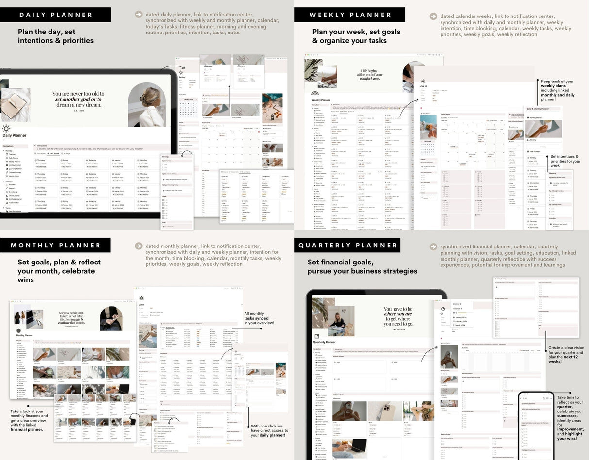 Notion 2026 Life & Business Planner | All-In-One Aesthetic Dashboard