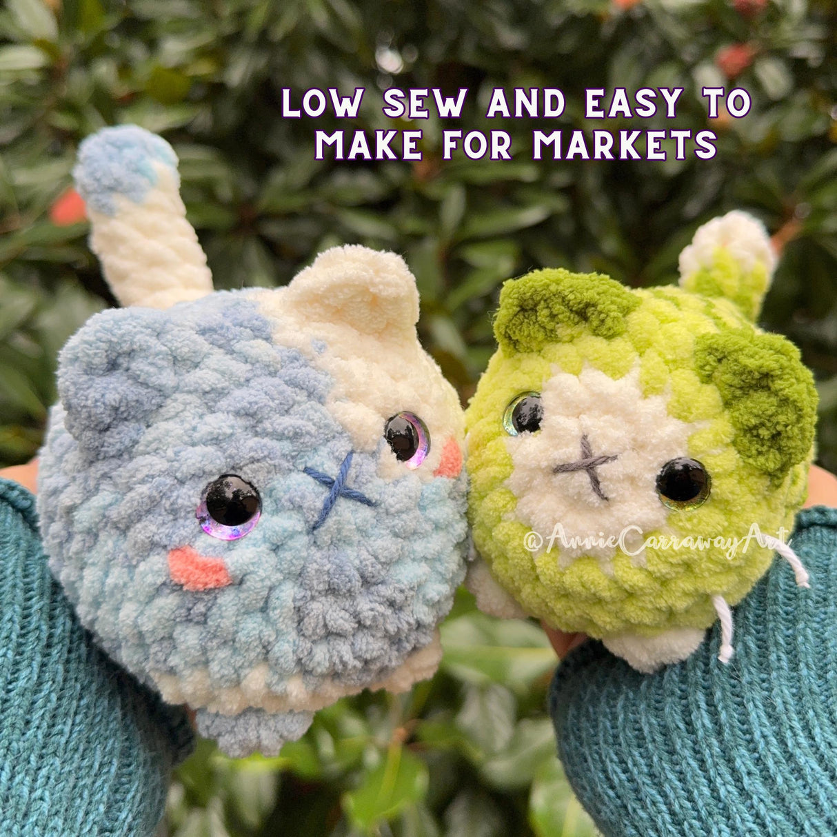 Loaf Cat Kitten Crochet Pattern PDF | 8-in-1 Low Sew Bundle