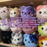 Loaf Cat Kitten Crochet Pattern PDF | 8-in-1 Low Sew Bundle