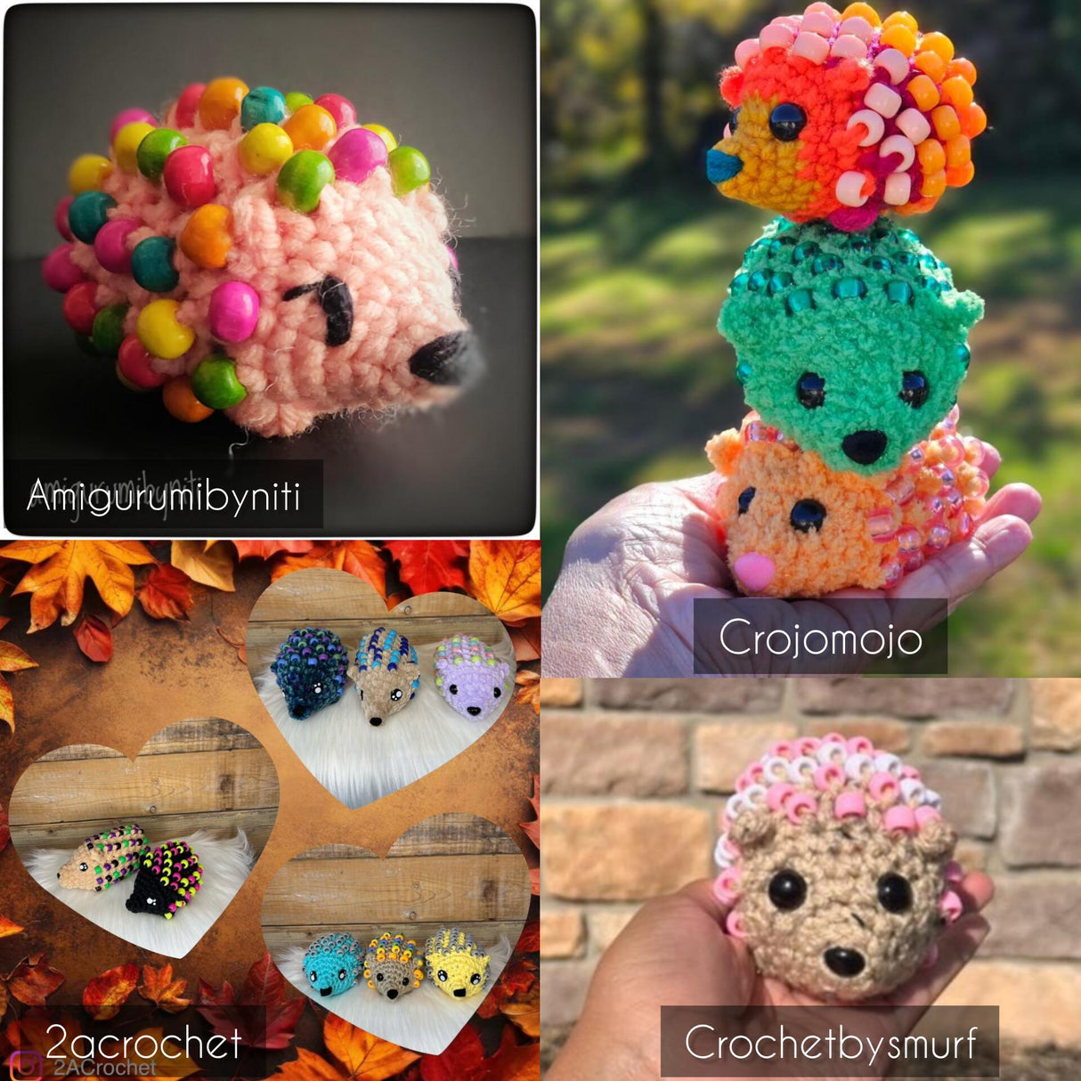 Digital PDF Beaded Fidget Hedgehog Pattern | No-Sew Sensory