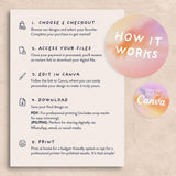 Wedding Invitation Template | Illustrated Canva Suite | Digital RSVP & Details