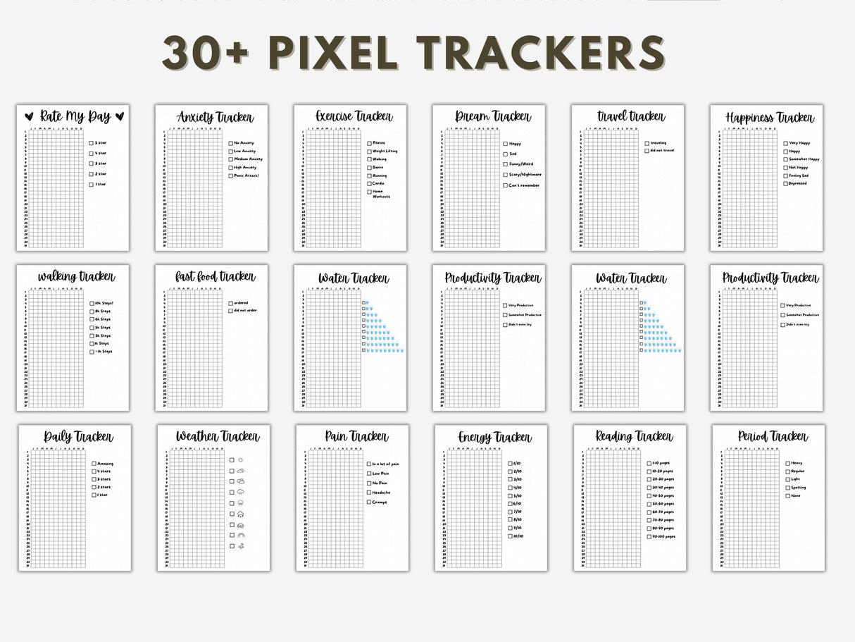 2026 Bullet Journal Bundle | Premade Life & Habit Planner PDF