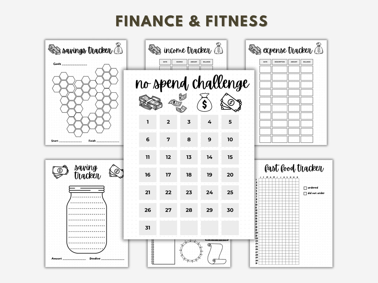 2026 Bullet Journal Bundle | Premade Life & Habit Planner PDF