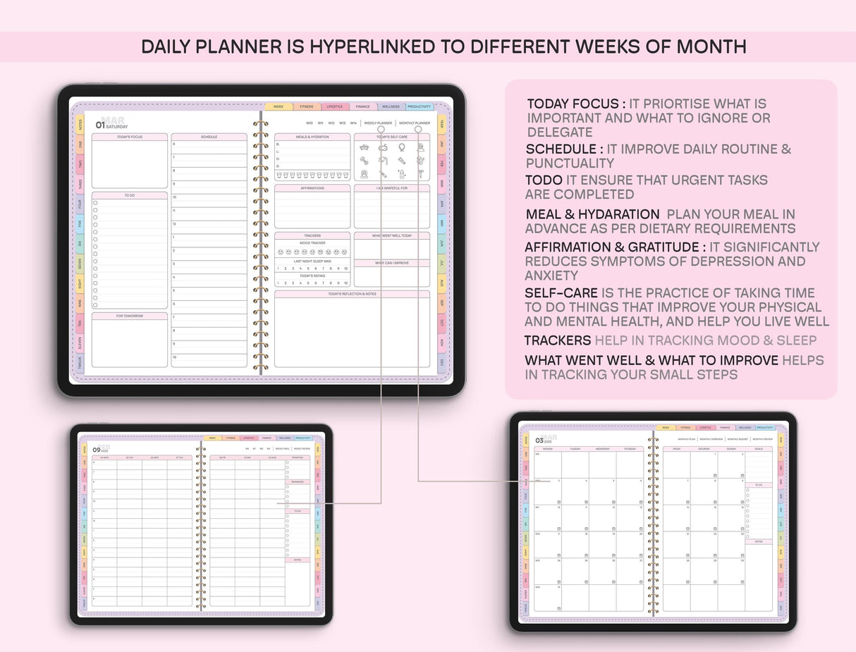All-in-One Digital Planner 2026 | Multi-Year Goodnotes PDF