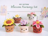 Digital PDF Blossom Harmony Crochet Flower Pot Patterns
