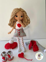 Valentina Doll Crochet Pattern PDF | Valentine's Day Amigurumi