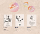 Wedding Invitation Template | Illustrated Canva Suite | Digital RSVP & Details