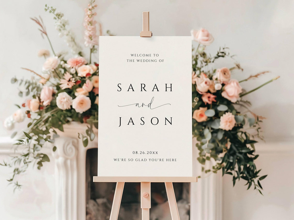 Wedding Welcome Sign Template | Minimalist | Large Printable Welcome Poster