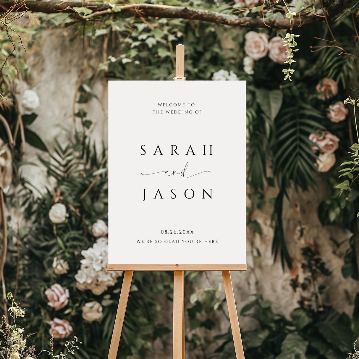 Wedding Welcome Sign Template | Minimalist | Large Printable Welcome Poster