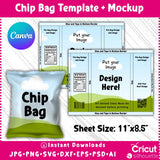 Party Favor Templates | Canva Chip Bag & Wrapper Bundle | Digital Files