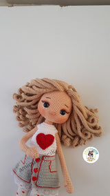 Valentina Doll Crochet Pattern PDF | Valentine's Day Amigurumi