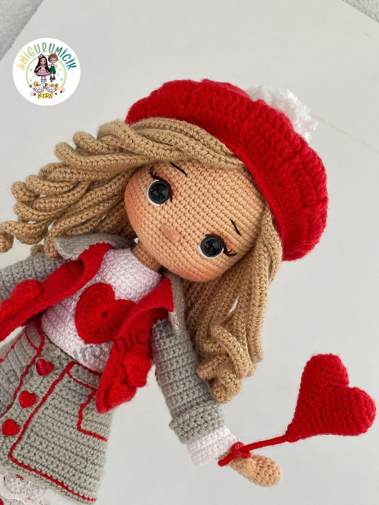 Valentina Doll Crochet Pattern PDF | Valentine's Day Amigurumi