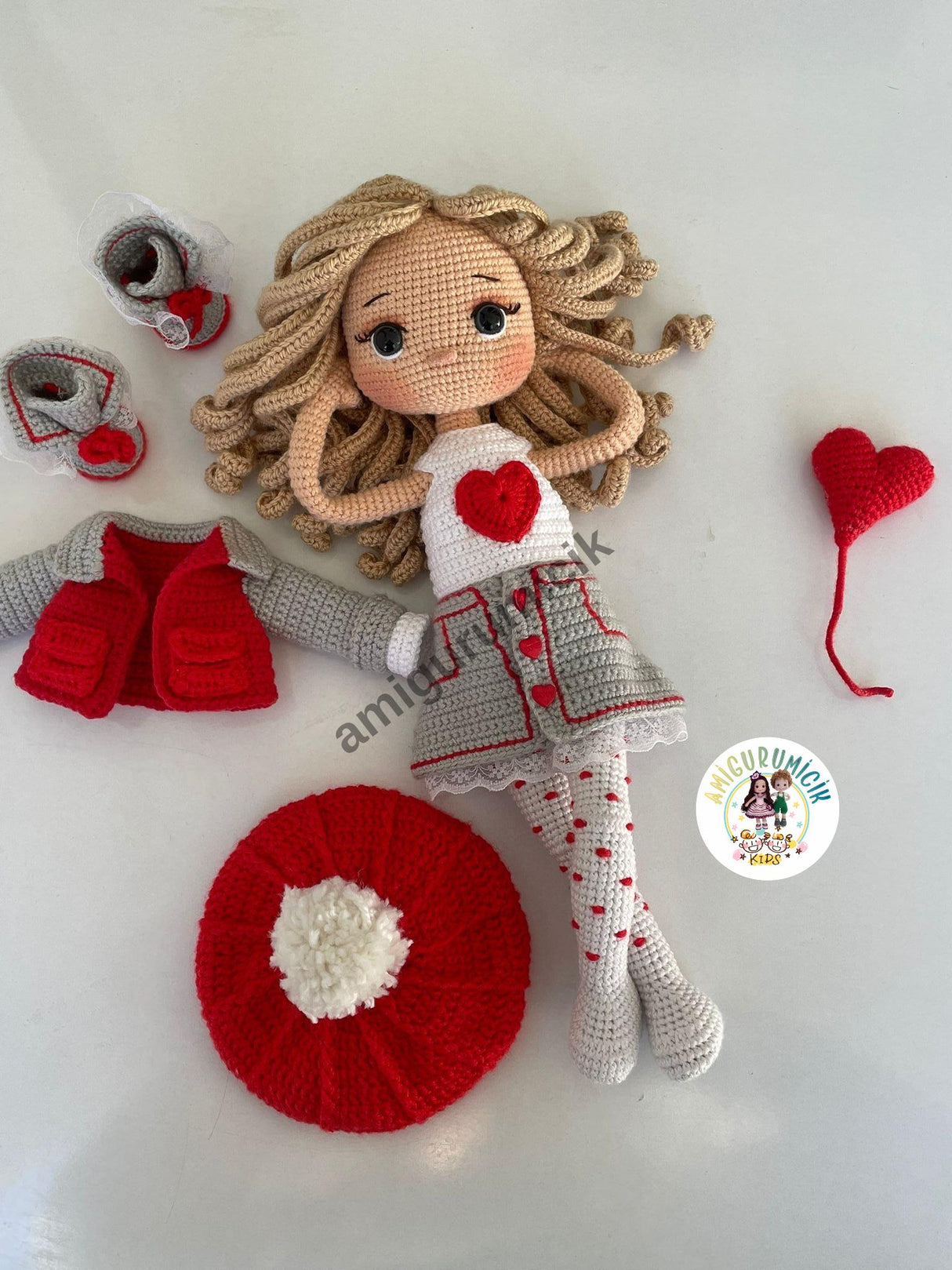 Valentina Doll Crochet Pattern PDF | Valentine's Day Amigurumi