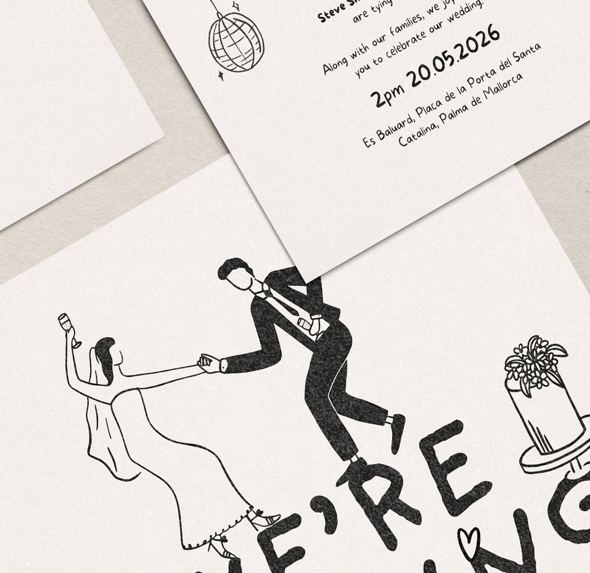 Wedding Invitation Template | Illustrated Canva Suite | Digital RSVP & Details