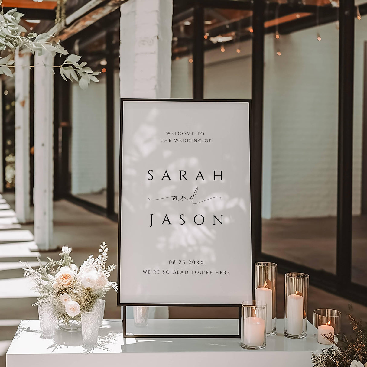 Wedding Welcome Sign Template | Minimalist | Large Printable Welcome Poster