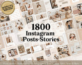 1800+ Instagram Canva Templates | Neutral Post, Story, Reel Bundle | TemplifyHub