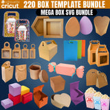 Box Templates SVG | 220 Gift & Favor Cut Files | Cricut & Silhouette