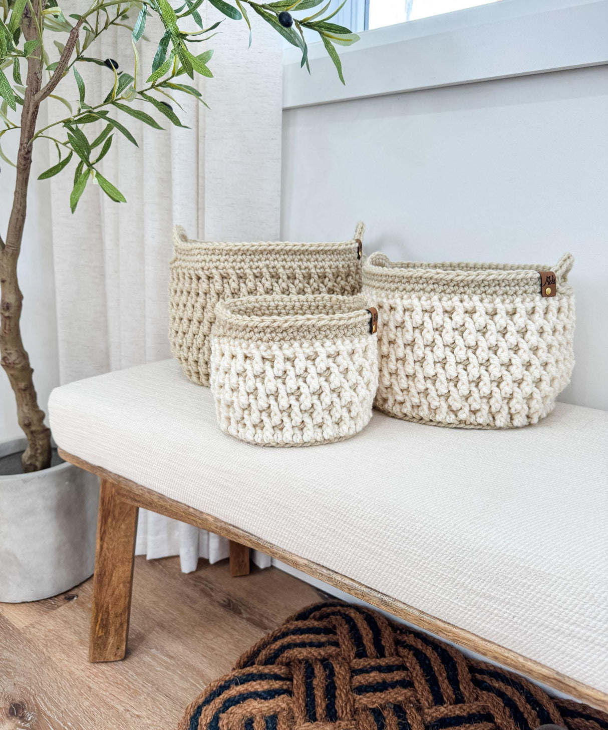 Homebody Baskets Crochet Pattern | 4 Sizes & Video Tutorial