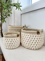 Homebody Baskets Crochet Pattern | 4 Sizes & Video Tutorial