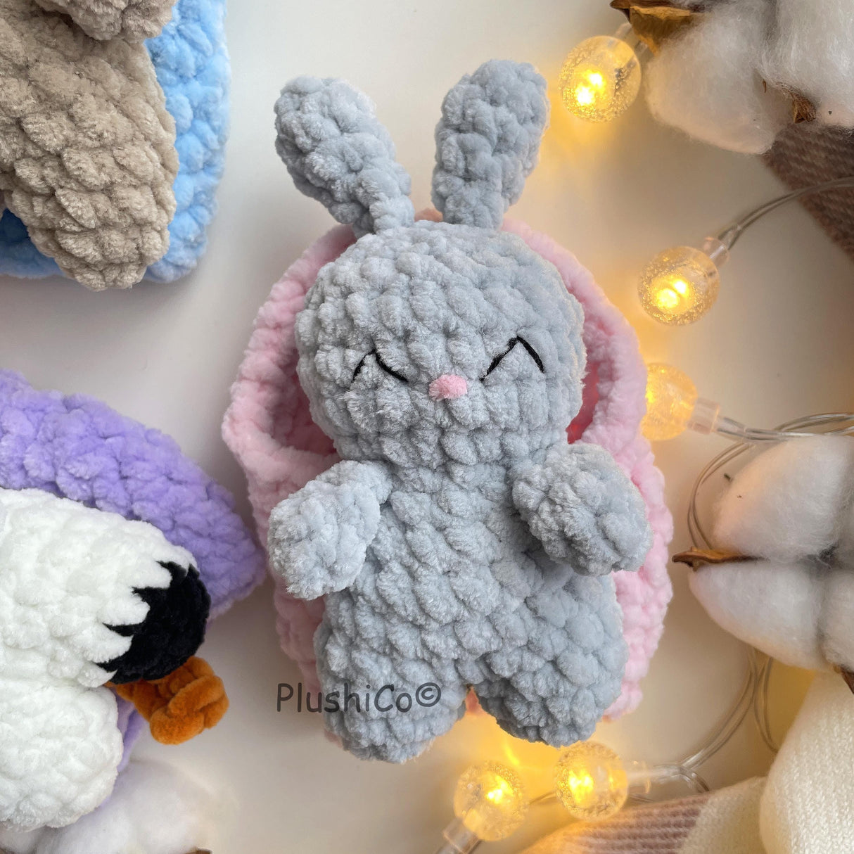 No-Sew Sleeping Animal Crochet Pattern PDF | 3-in-1 Set