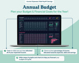 Monthly Budget Google Sheets | Annual Tracker | Simple Beginner Template