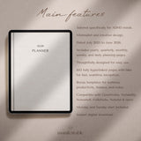 ADHD Digital Planner 2026 | Goodnotes & iPad Hyperlinked | TemplifyHub