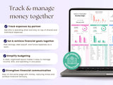 Couples Budget Spreadsheet Monthly Couple Budget Template Google Sheets Annual Couples Budget Planner Shared Budget Expense Tracker Excel
