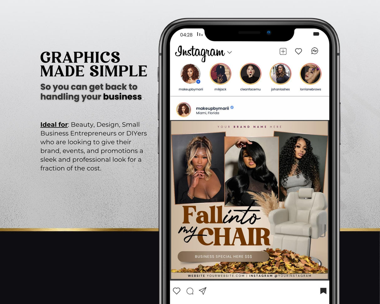 Canva Booking Flyer Template | Hair, Lash, Nail, MUA Services | TemplifyHub