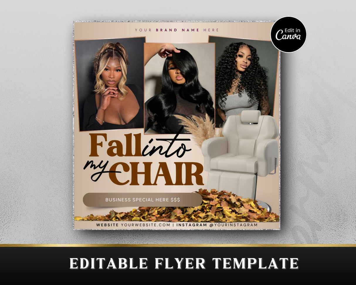 Canva Booking Flyer Template | Hair, Lash, Nail, MUA Services | TemplifyHub