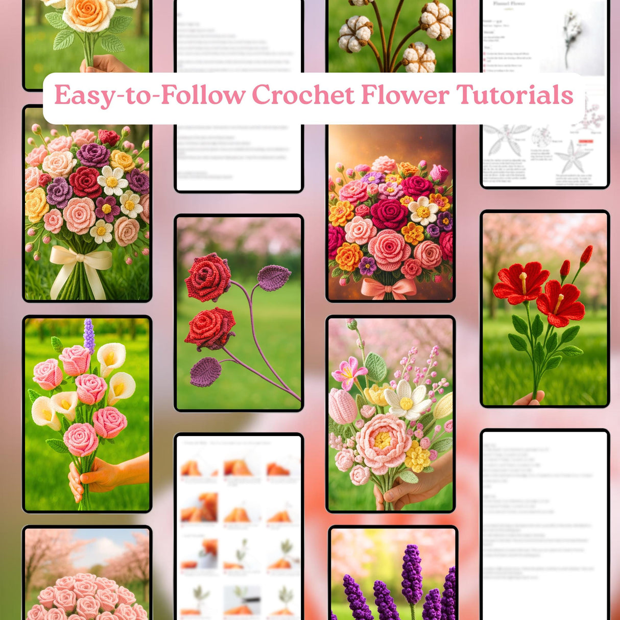 1500+ Flower Crochet Pattern Bundle | Whole Shop Amigurumi & Video