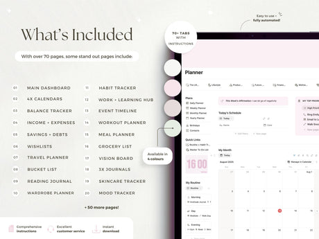 It Girl Notion Planner Template | 70+ Page Aesthetic Dashboard
